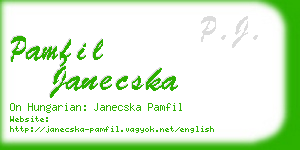 pamfil janecska business card